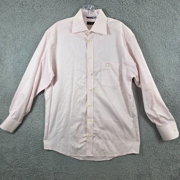 Eton Other - Eton Men's Pink Button Up Long Sleeve Dress Shirt Size 15 1/2